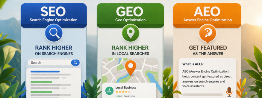 SEO vs GEO vs AEO