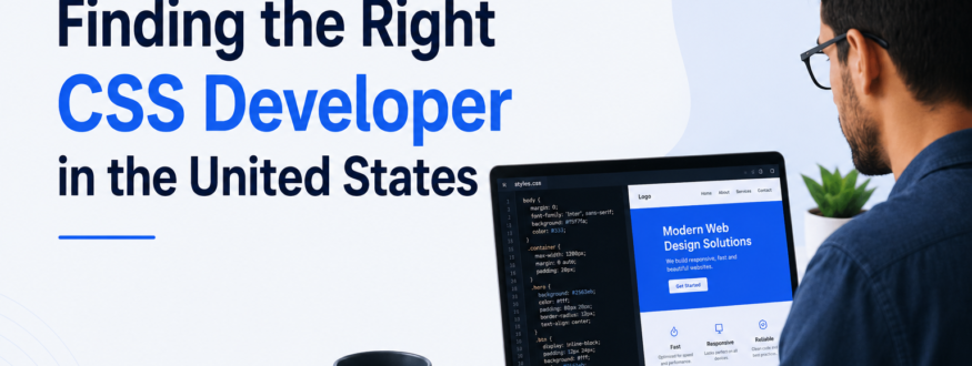 CSS developer working on website design