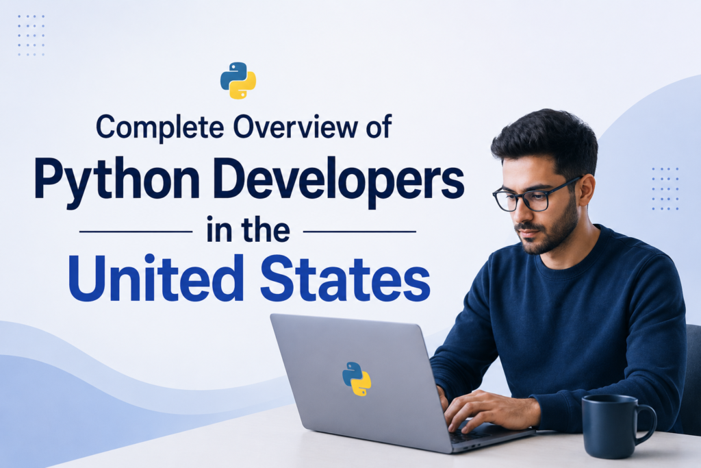 Python developer working on a laptop dashboard
