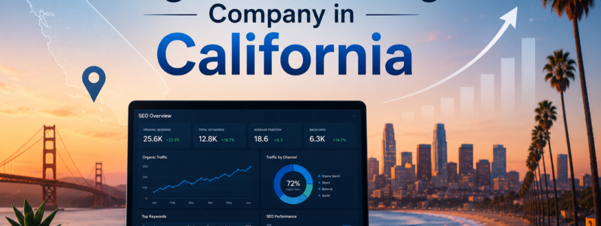 Digital marketing in California at sunset