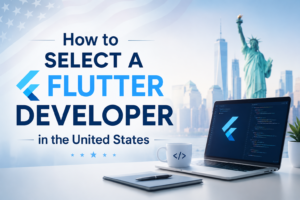 Flutter developer creating cross-platform mobile application