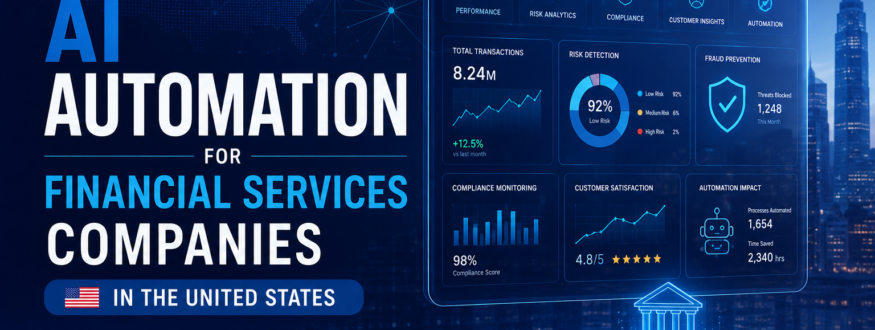 AI automation in financial services dashboard