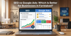 SEO vs Google Ads comparison for Faridabad businesses