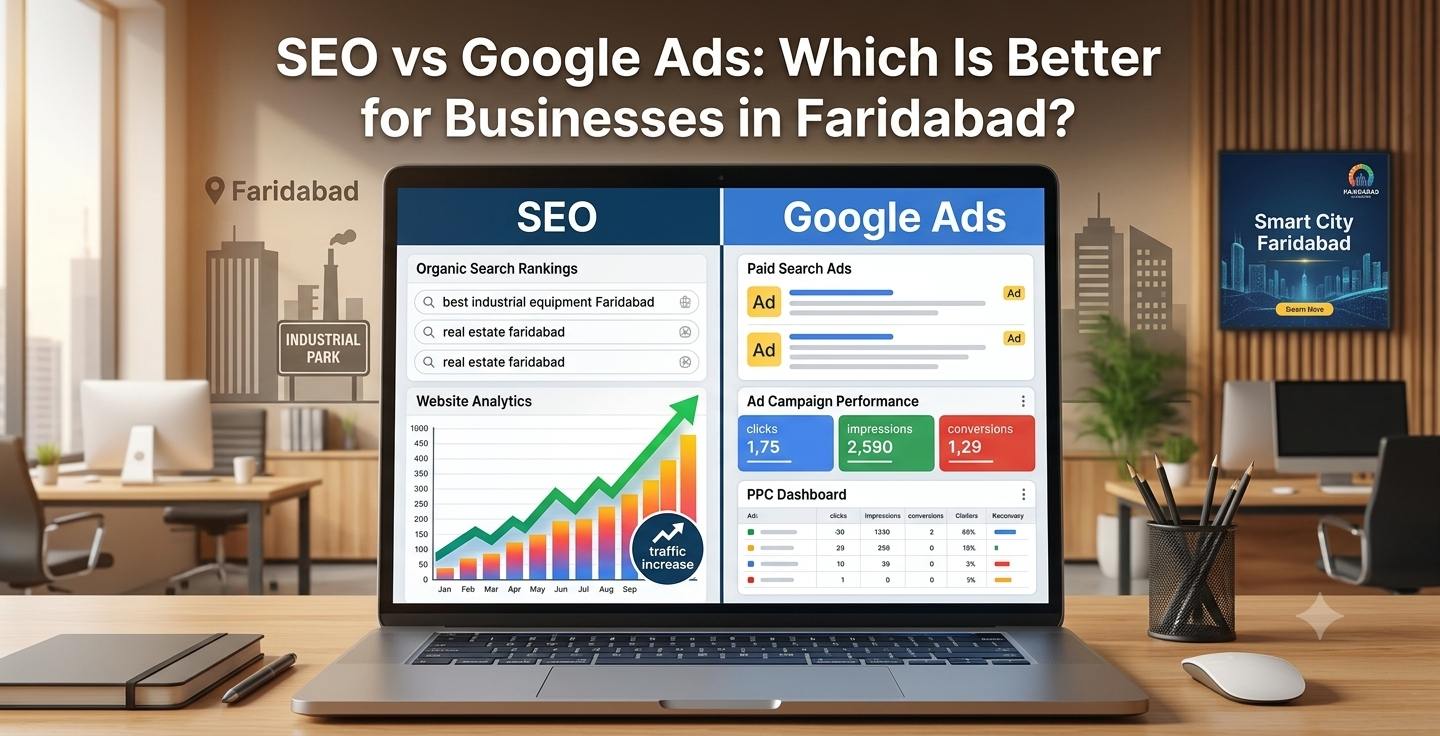 SEO vs. Google Ads: Which Is Better for Businesses in Faridabad?