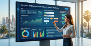 Performance marketing team analysing campaign data
